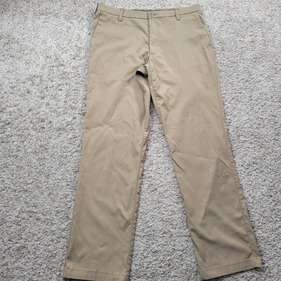 Lee Extreme Pants Mens 36x33 Tag 36x34 Tan Straight Cool Tex Performance Read - Picture 1 of 10